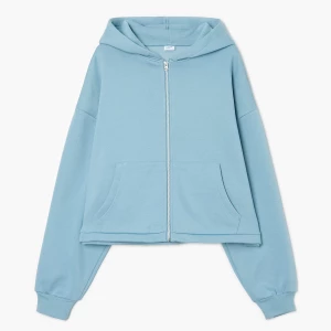 Obrázek produktu Cropp - Mikina na zip s kapucí - ocelově modrá