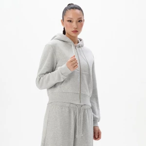 Obrázek produktu Cropp - Mikina na zip s kapucí - světle šedá