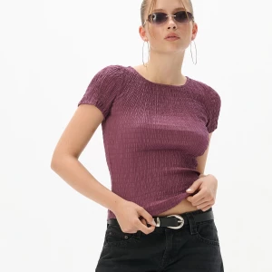 Obrázek produktu Cropp - Řasená halenka - ocelově fialová