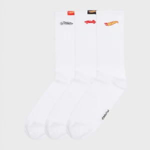 Obrázek produktu Cropp - Sada 3 párů ponožek s výšivkou Hot Wheels - bílá