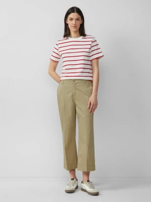 Obrázek produktu Culottes s vysokým pasem z elastické bavlny s lisovanými záhyby s.Oliver hnědá