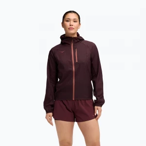 Obrázek produktu Dámská běžecká bunda HOKA Skyflow black cherry vínová