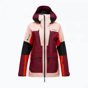 Obrázek produktu Dámská lyžařská bunda Peak Performance Vertical Gore-Tex Pro Jacket peach fuzz / vertical zenith vínová