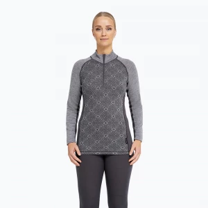 Obrázek produktu Dámská termo mikina Dovre Wool Organic Half Zip grey