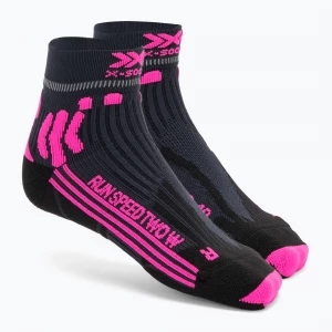 Obrázek produktu Dámské běžecké ponožky X-Socks Run Speed Two 4.0 dolomite grey / neon flamingo Černá