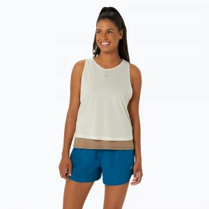 Obrázek produktu Dámské běžecké tílko tank top ASICS Nagino Run Tank oatmeal / pepper Béžová