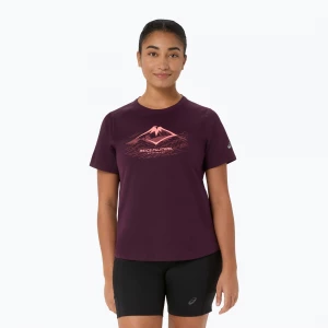 Obrázek produktu Dámské běžecké tričko Asics Fujitrail Logo Ss Top Dark Aubergine vínová