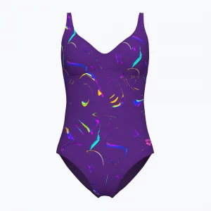 Obrázek produktu Dámské jednodílné plavky arena Abyss U Back multi plum / plum fialová