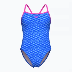 Obrázek produktu Dámské jednodílné plavky arena Monogram Challenge back blue river multi / shocking pink
