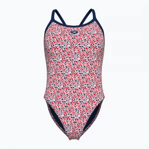 Obrázek produktu Dámské jednodílné plavky Arena Pebbles Xcriss Cross multi white / navy Červená