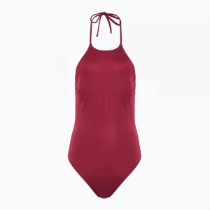Obrázek produktu Dámské jednodílné plavky Calvin Klein KW0KW02733 High Neck - RP plum gaze vínová