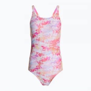 Obrázek produktu Dámské jednodílné plavky Nike Hydrastrong Multi Print Fastback warm multi Růžová