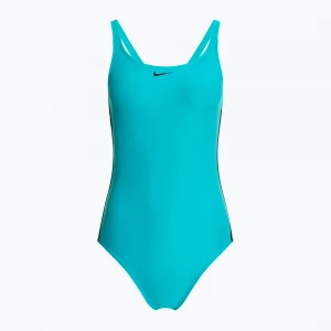 Obrázek produktu Dámské jednodílné plavky Nike Logo Tape Fastback dusty cactus Zelená