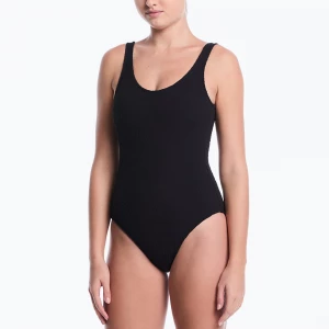 Obrázek produktu Dámské jednodílné plavky Nike Shoreline Pucker Scoop Neck black
