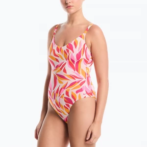 Obrázek produktu Dámské jednodílné plavky Nike V-Neck desert pink