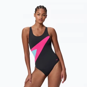 Obrázek produktu Dámské jednodílné plavky Speedo Hyperboom Butterfly Back anthracite / margarita pink Černá
