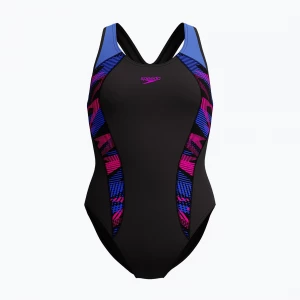Obrázek produktu Dámské jednodílné plavky Speedo Placement Laneback zoom boom placement / speedo black šedá