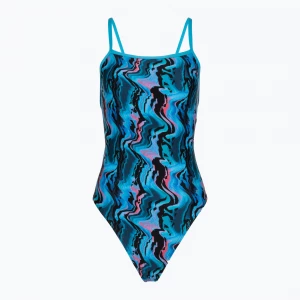 Obrázek produktu Dámské jednodílné plavky Speedo Printed Web Back canyon ombre / black Modrá