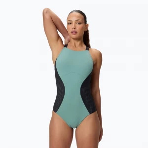Obrázek produktu Dámské jednodílné plavky Speedo Sculpture High Neck Contour Zelená