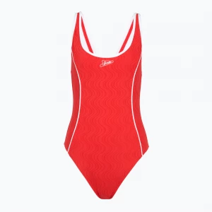 Obrázek produktu Dámské jednodílné plavky Speedo Texture Bound Scoop high risk red / bright white