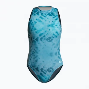 Obrázek produktu Dámské jednodílné plavky ZONE3 High Neck Costume teal tie dye Modrá