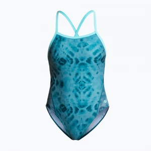 Obrázek produktu Dámské jednodílné plavky ZONE3 Strap Back teal tie dye Modrá