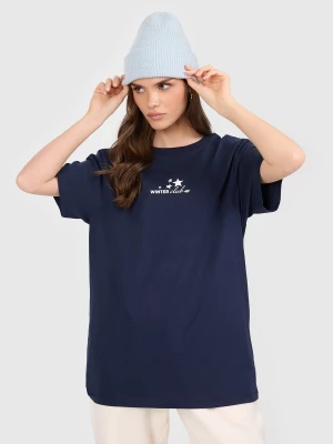 Obrázek produktu Dámské oversize tričko s potiskem - tmavě modrý 4F