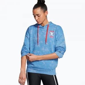 Obrázek produktu Dámské sportovní tričko Under Armour Project Rock Underground Terry HD viral blue / phoenix fire / white