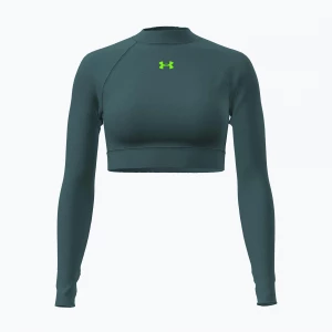 Obrázek produktu Dámské tréninkové tričko Longsleeve Under Armour HeatGear Crop Mock rack green / hyper green