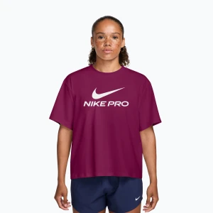 Obrázek produktu Dámské tréninkové tričko Nike Pro Dri-Fit Loose true berry / white Růžová