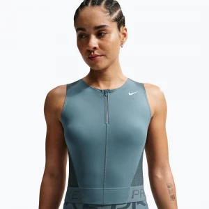 Obrázek produktu Dámské tréninkové tričko Nike Pro Dri-Fit mineral slate / faded spruce / white Modrá