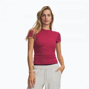 Obrázek produktu Dámské tréninkové tričko Under Armour Motion Fitted SS claret / ox blood Růžová