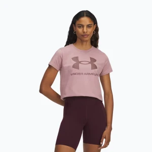 Obrázek produktu Dámské tréninkové tričko Under Armour Rival Logo tourmaline pink / maroon mist