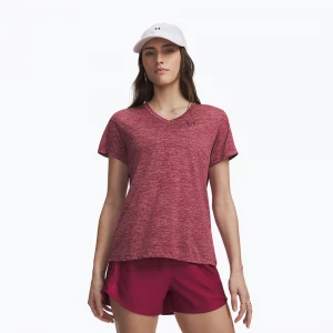 Obrázek produktu Dámské tréninkové tričko Under Armour Tech V-Twist claret / ox blood Růžová
