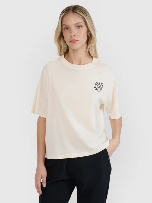 Obrázek produktu Dámské tričko oversize s potiskem - bílé 4F