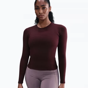 Obrázek produktu Dámské tričko s dlouhým rukávem Nike One Fitted Dri-Fit burgundy crush / white vínová