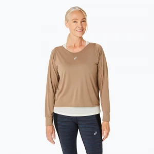 Obrázek produktu Dámský běžecký top longsleeve + tílko ASICS Nagino Run pepper / oatmeal Hnědá