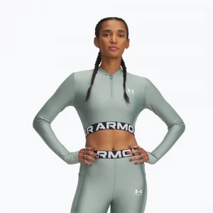 Obrázek produktu Dámský fitness top Under Armour Heat Gear Rib 1 / 4 Zip silica green / silica green / white