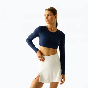Obrázek produktu Dámský top na jógu JoyInMe Core Crop Top dark navy Námořnická modř