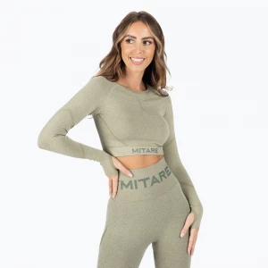 Obrázek produktu Dámský tréninkový longsleeve top MITARE Push Up Max Crop Top zelený K084