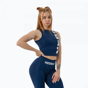 Obrázek produktu Dámský tréninkový top NEBBIA Snatched dark blue Námořnická modř