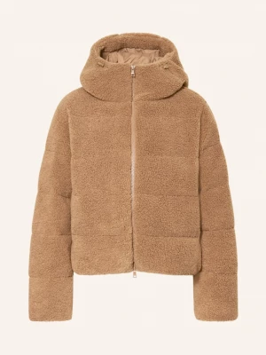 Obrázek produktu Darling Harbour Bunda Z Medvědí Kožešiny V Kombinaci Materiálů camel