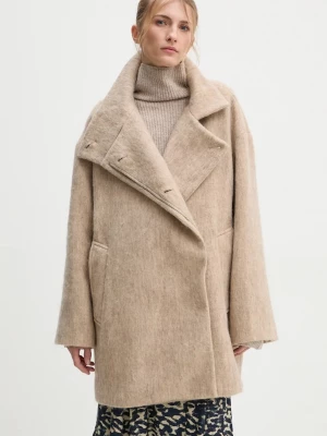 Obrázek produktu Day Birger et Mikkelsen Kabát s příměsí vlny Day Birger et Mikkelsen Keaton - Fluffy Wool Blend béžová