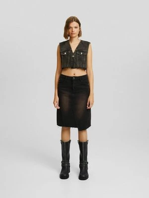 Obrázek produktu Denimová sukně Bershka hnědá