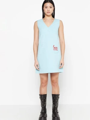 Obrázek produktu Denimové šaty LOVE MOSCHINO tyrkysová