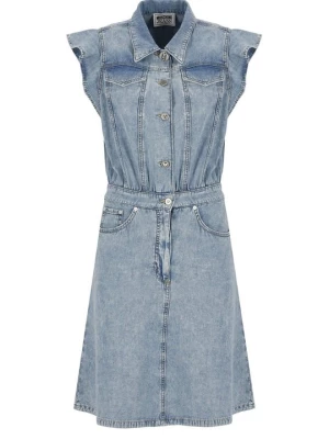 Obrázek produktu Denimové šaty MOSCHINO světlemodrý denim