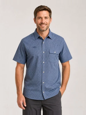 Obrázek produktu deproc Košile 'Outdoorhemd Copper Herren Kurzarmhemd kariert große Größen' světlemodrá
