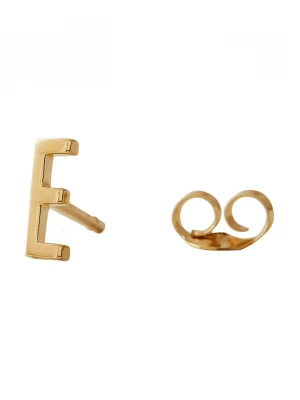 Obrázek produktu Design Letters Pozlacené stříbrné náušnice Design Letters zlatá