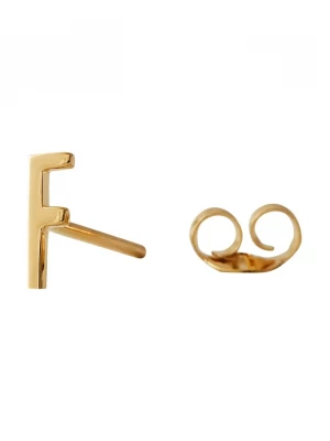 Obrázek produktu Design Letters Pozlacené stříbrné náušnice Design Letters zlatá