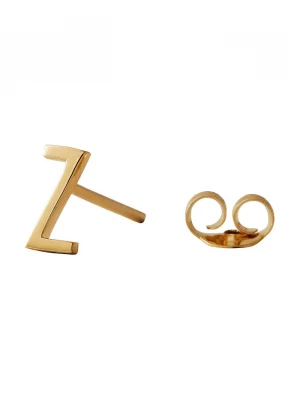 Obrázek produktu Design Letters Pozlacené stříbrné náušnice Design Letters zlatá